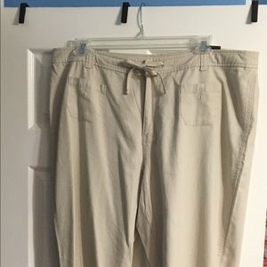 Venezia Women’s Drawstring Khaki Pants - 20 Tall